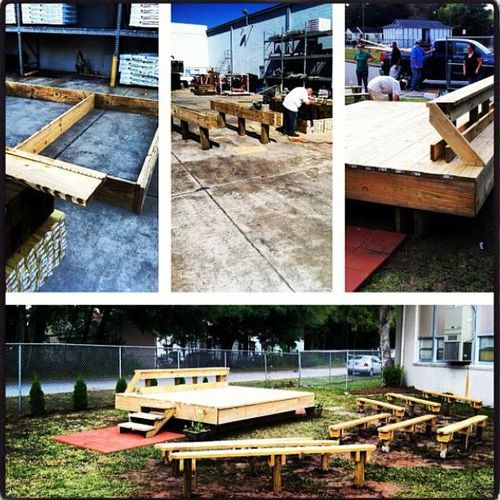 Outdoor Class room prefabrication and installed on