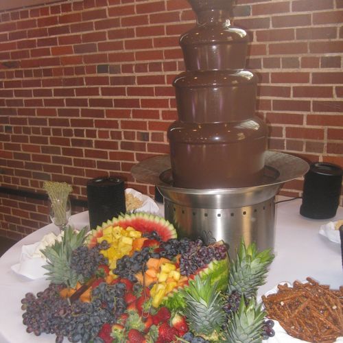Our delicious chocolate fountain