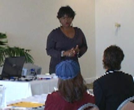 Sheila Jones conducting Business Seminar at Marina