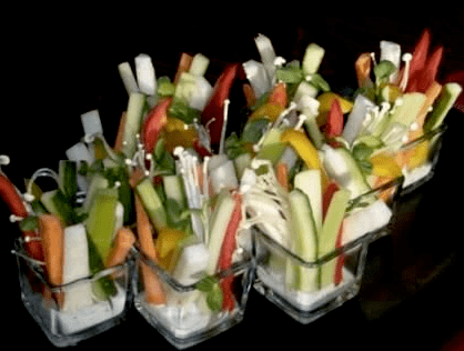 Vegetable Appetizers at Wedding