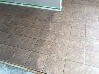 Tile Cleaning 1/2 Clean 1/2 Dirty