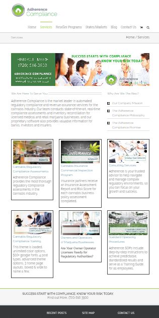 Web design and development example - aherencecompl