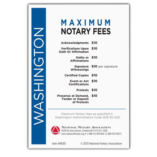 Fees for Washington State