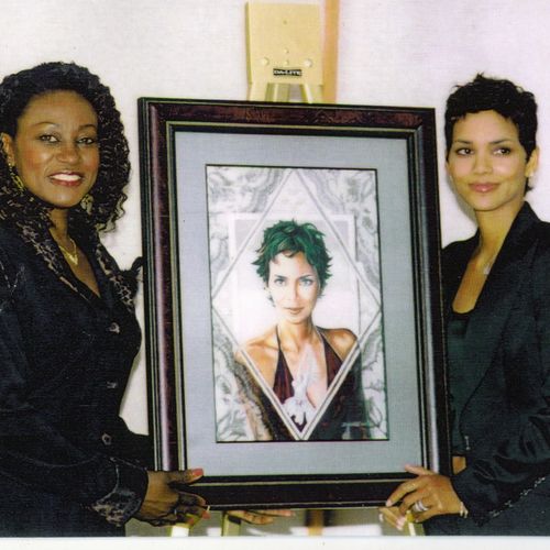Unveiled Portrait by BUENA of celebrity, Halle Ber