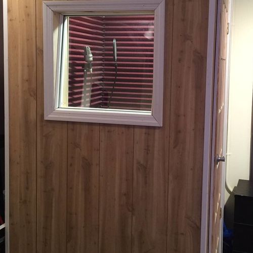 vocal booth front view