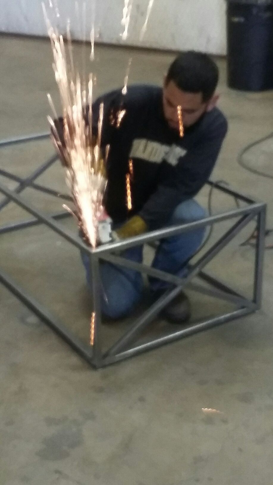 Steel coffee table frame