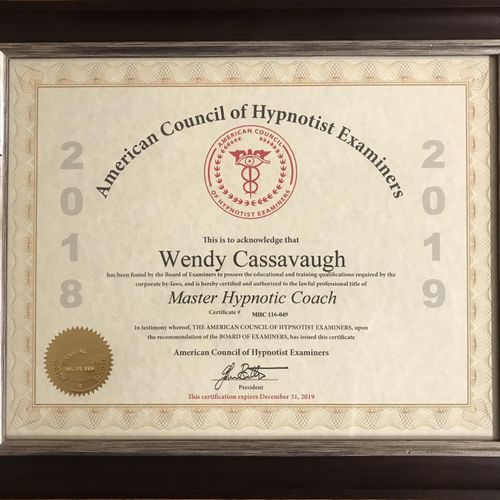 Certified Master Hypnotic Coach (Life Coach)