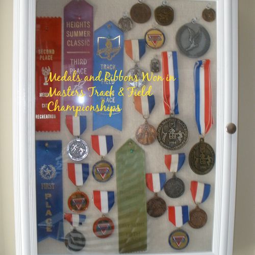 Track & Field medals from Masters Track Competitio