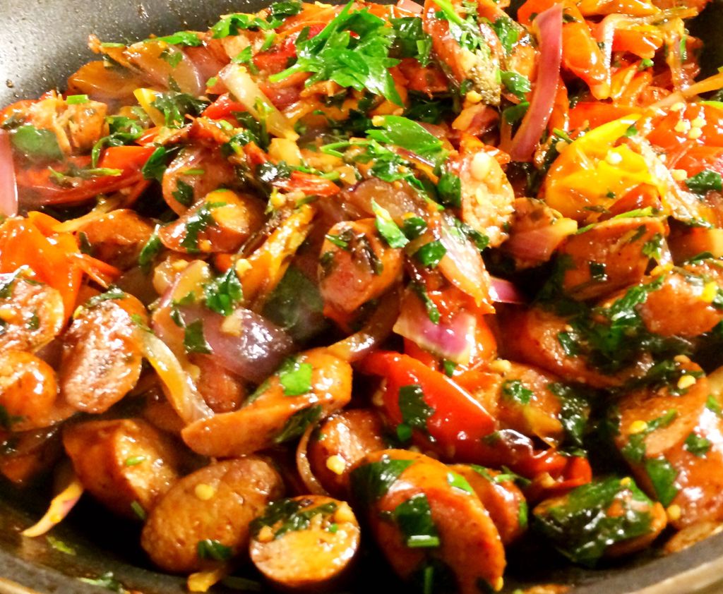 Sausage and peppers and yumminess oh my!