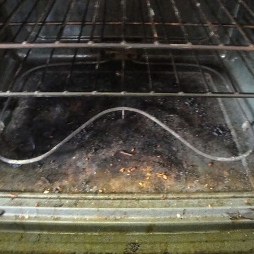 Oven BEFORE it was cleaned by Germacide Cleaning S