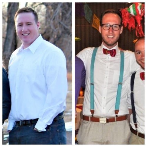So proud of Drew, down over 100 lbs!
