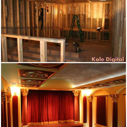 The transformation of a home theater designed and 