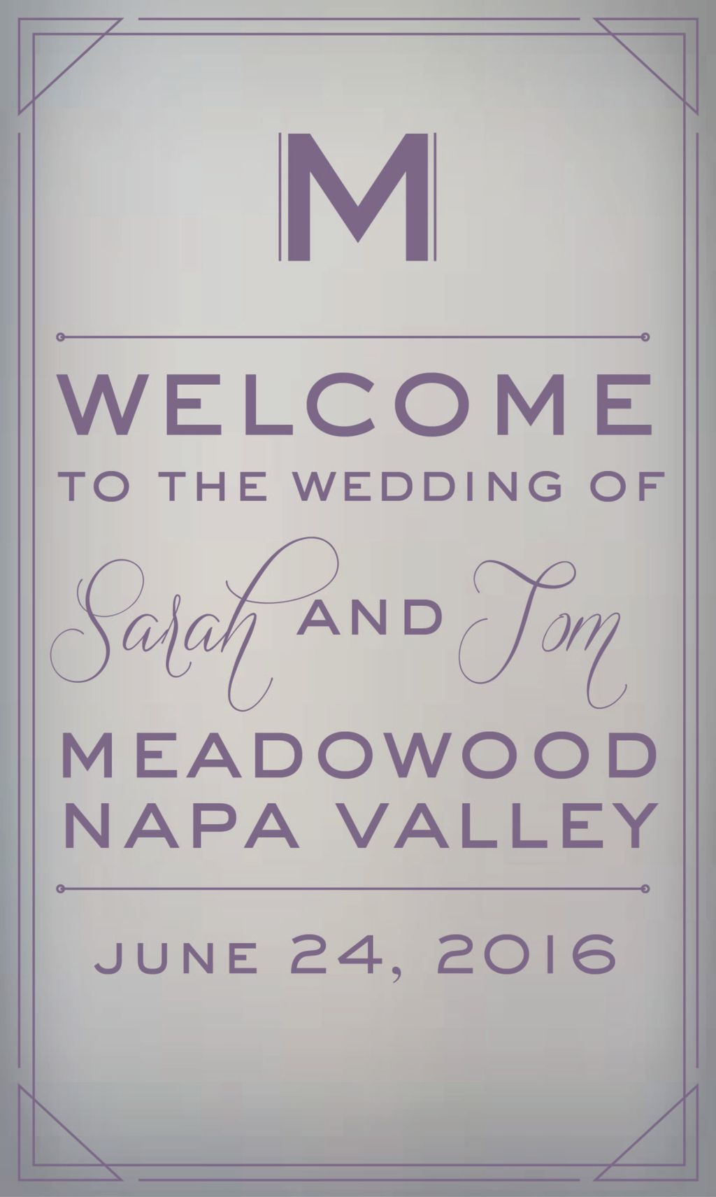 Rion Designs - Wedding Signage
Summer 2016