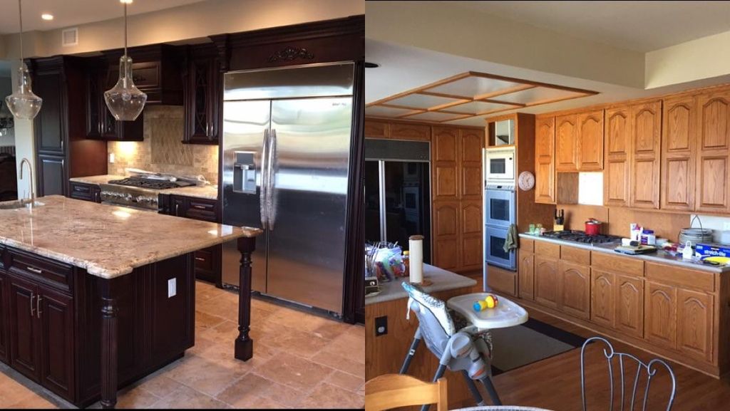 Kitchen remodel - Before and after