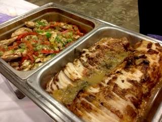 Pork and vegetables we served at a wedding at the 