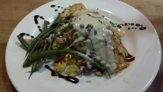 Salmon and lemon caper sauce