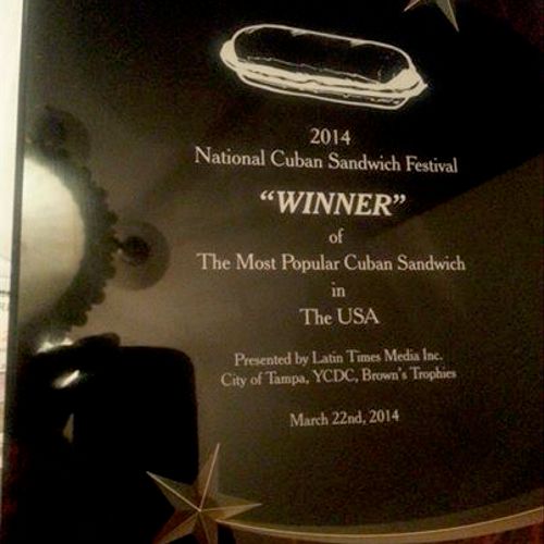 Award Winning Cuban Sandwich 3 years in a row