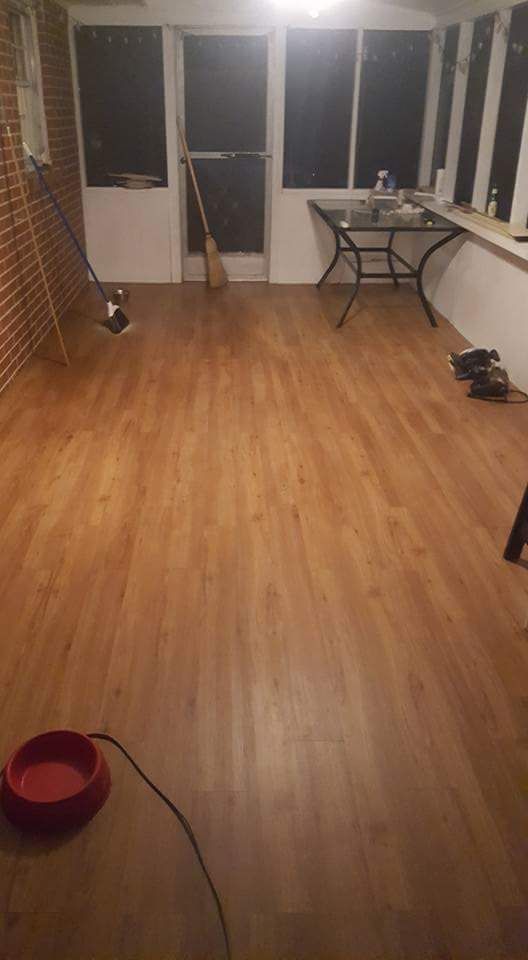 Installed locking vinyl plank on a customers scree