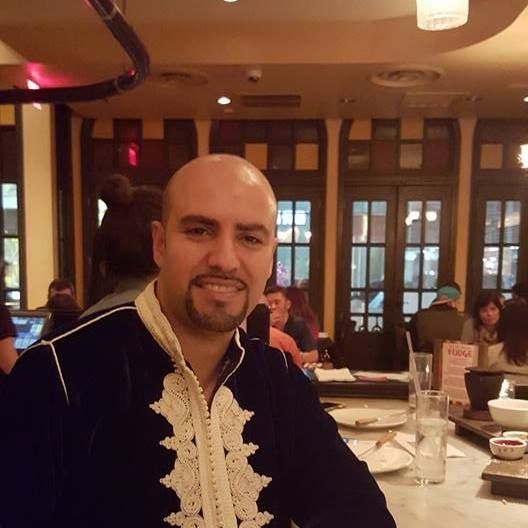 in Moroccan traditional outfit.
