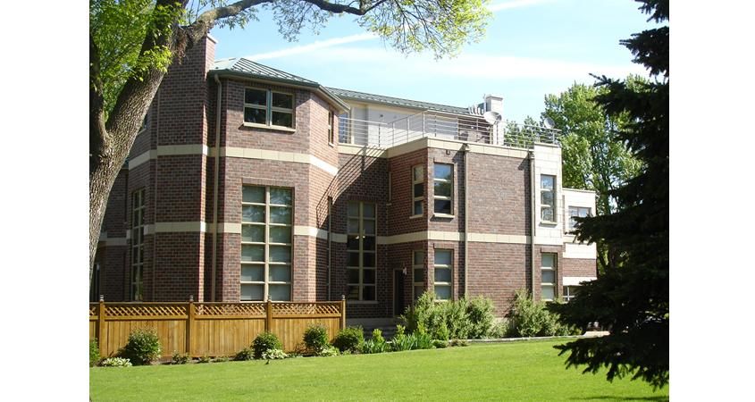 New construction of contemporary single family hom