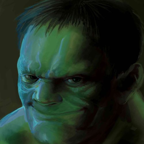 Character portrait. Fan art of Hulk.