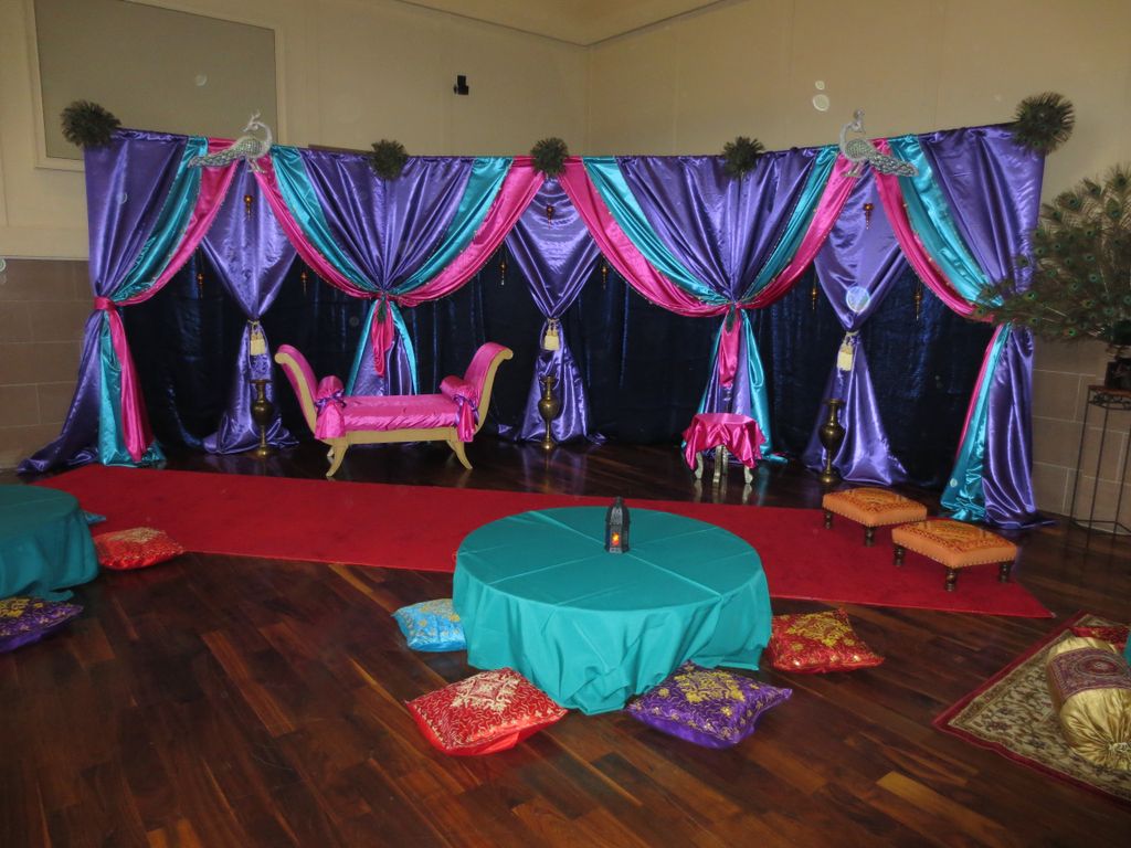 Our Colorful backdrops are great for Mehendhi's or