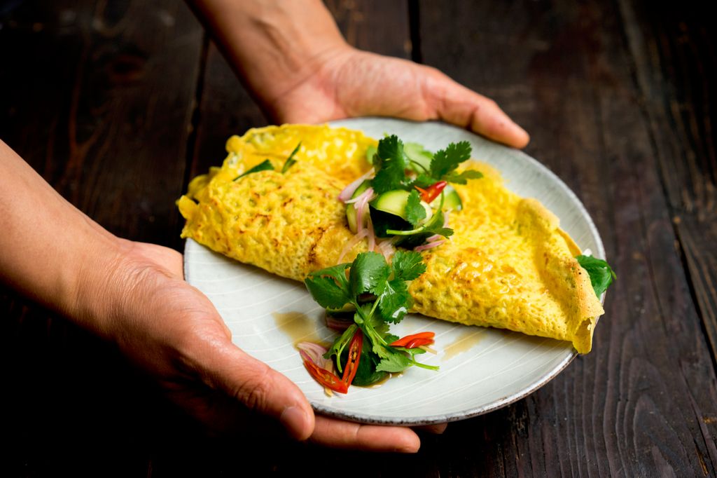 A savory crepe for our brunch menu
