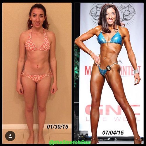 Danielle went from crossfitter to the bikini stage