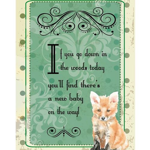 Front: BABY SHOWER INVITATION: Woodland Creatures 