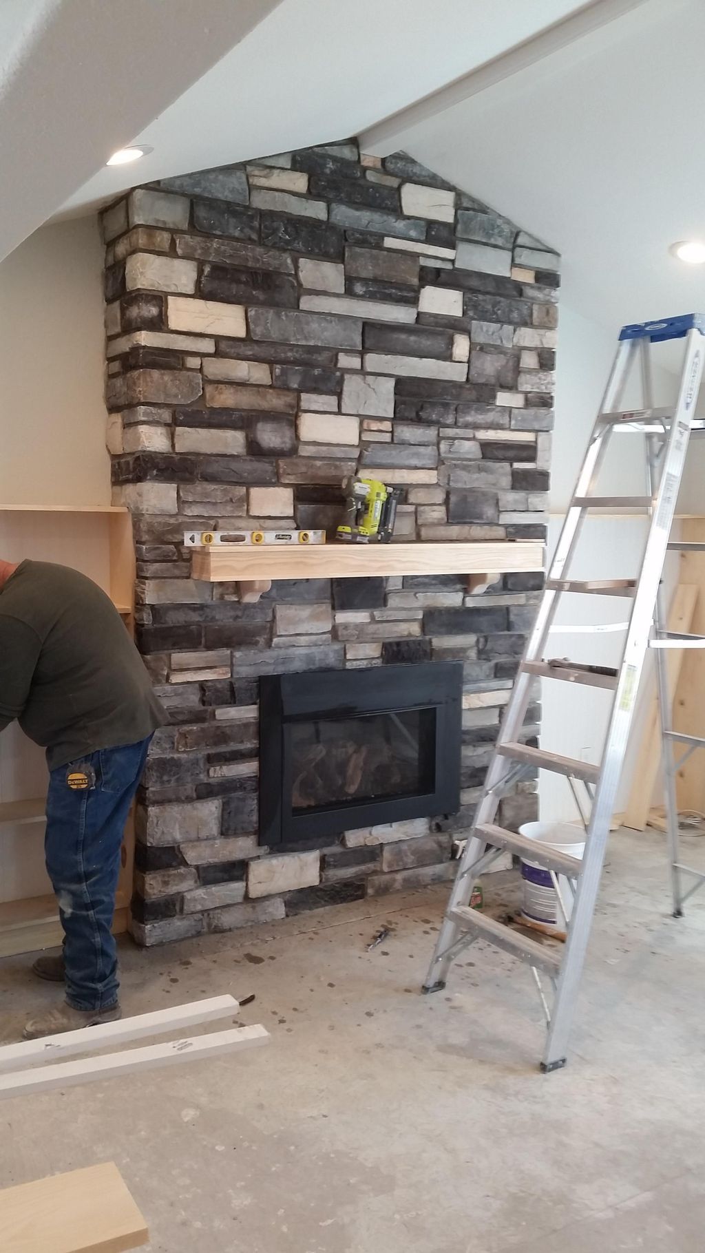 Stone Fireplace