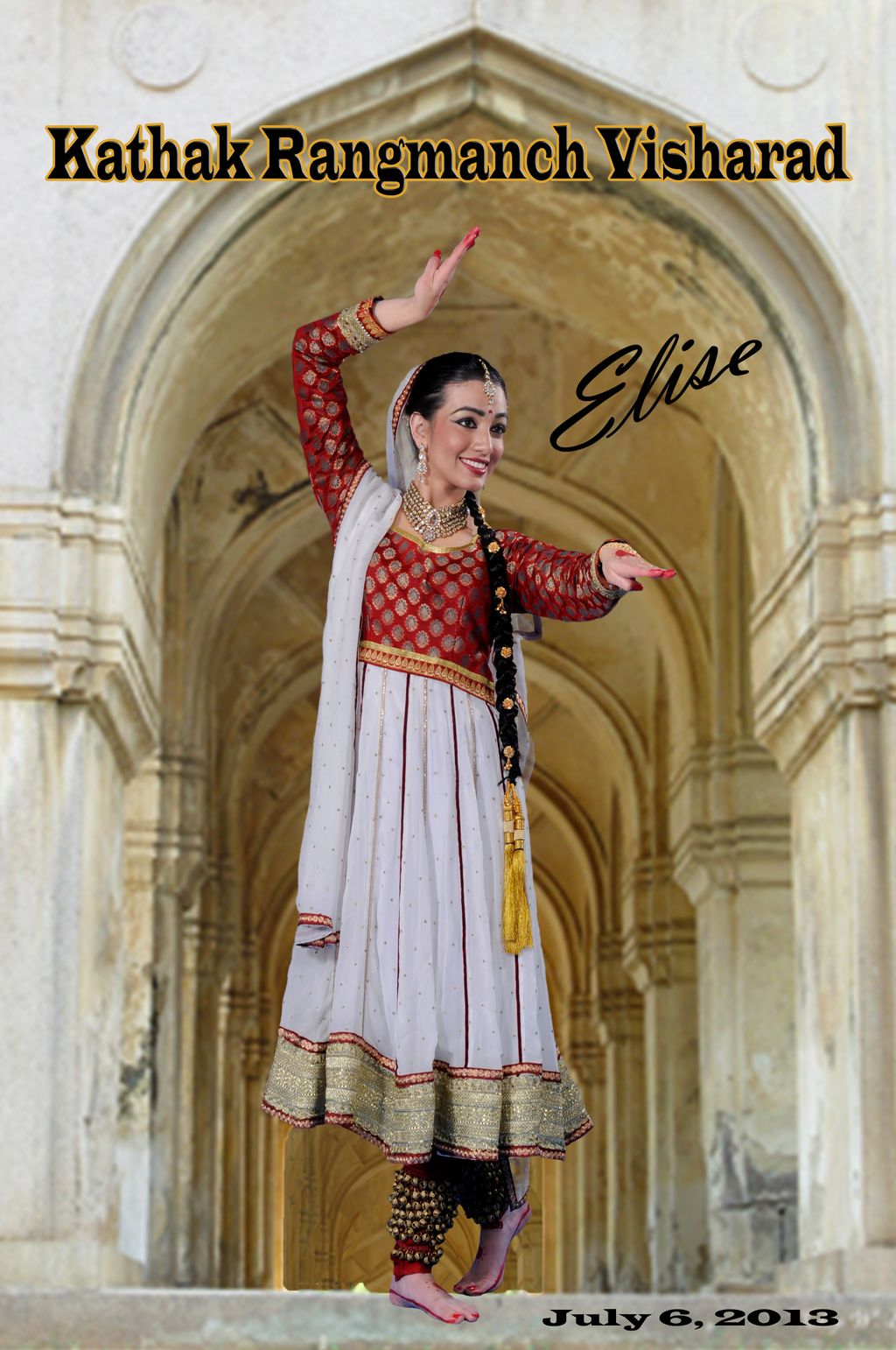 Front cover of brochure for client. All elements c