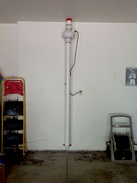 Garage radon mitigation system