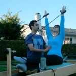 Rowback exercise on Pilates Reformer