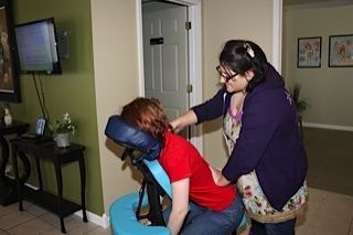 I offer chair massage for events, showers, and par