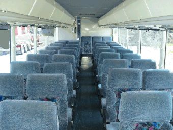 Comfortable bus interiors; DVD/VCR/TV options avai