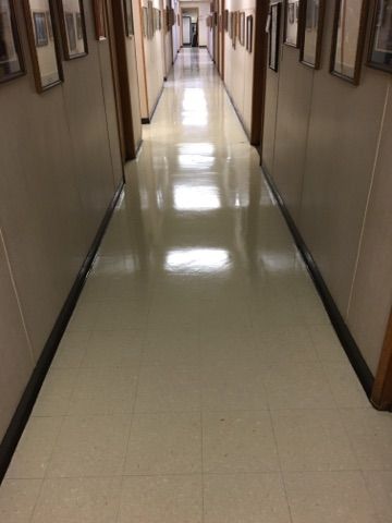 Complete floor strip and wax