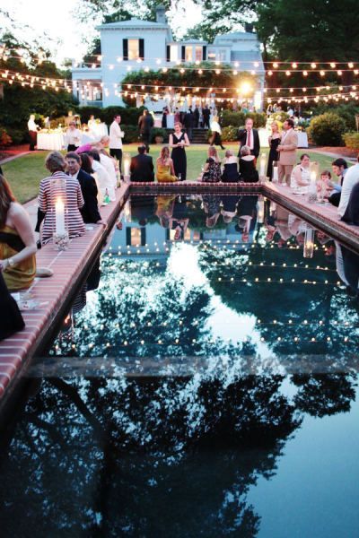 Outdoor party in client's backyard for 100 guests 