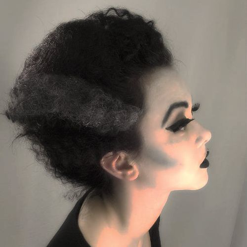 Bride of Frankenstein hair.