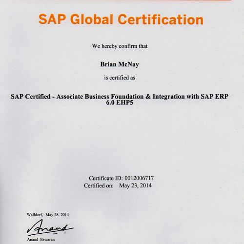 SAP Certified Business Associate