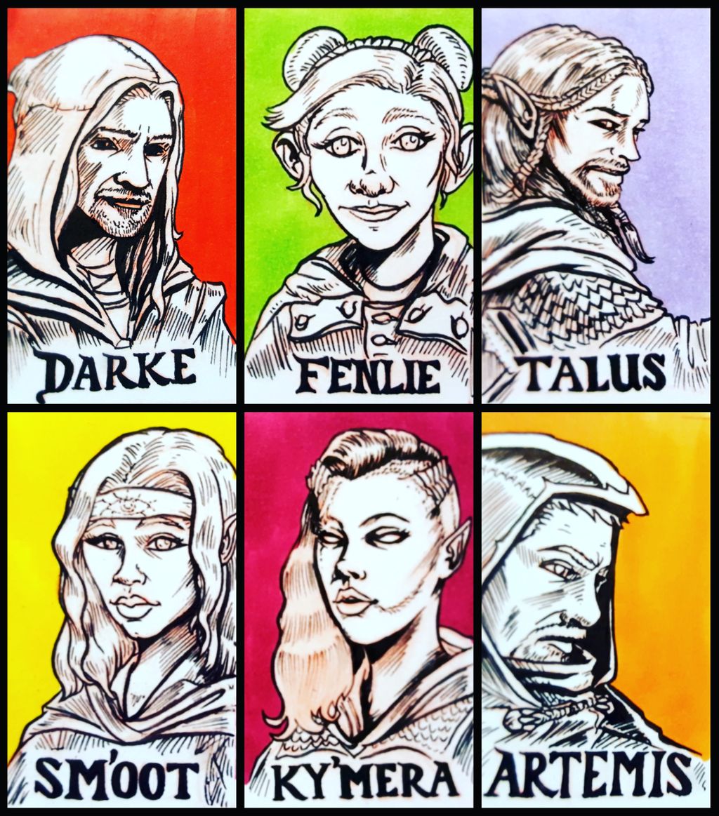 Mini fantasy character portraits