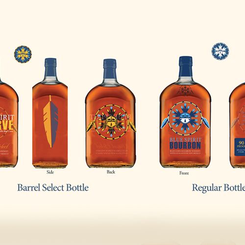Blue Spirit Bourbon Bottles