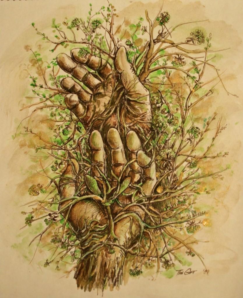 The Gift -- Watercolor and Ink