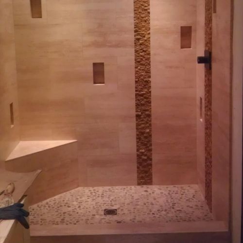 Shower w/ built in candles. All designs, framing, 