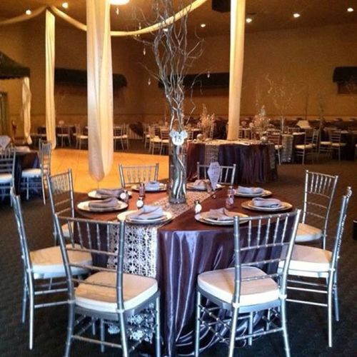 Our Sliver chiavari chairs in action- Available in