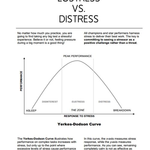Eustress vs. Distress: Peak performance comes righ