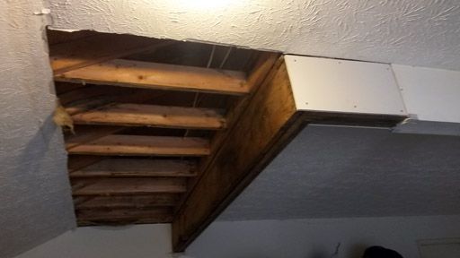 ceiling damage from ice damming