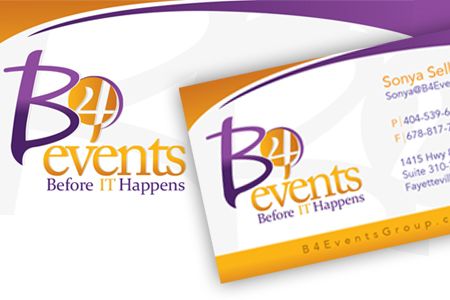 B4 Events Logo/Business Card