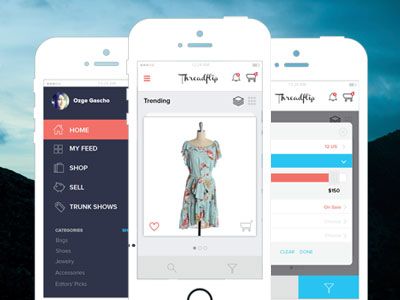 Concept mobile UI for Threadflip