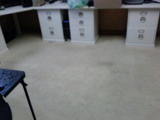 Carpet Cleaning - Spotted area before