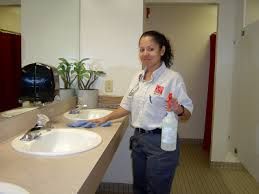 Cleaning restrooms and urinals, sweeping mopping, 
